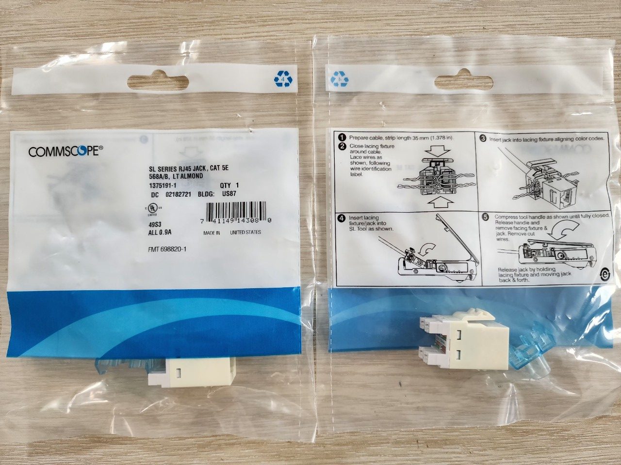 nhân, ổ mạng lan cat5e commscope 1375191-1