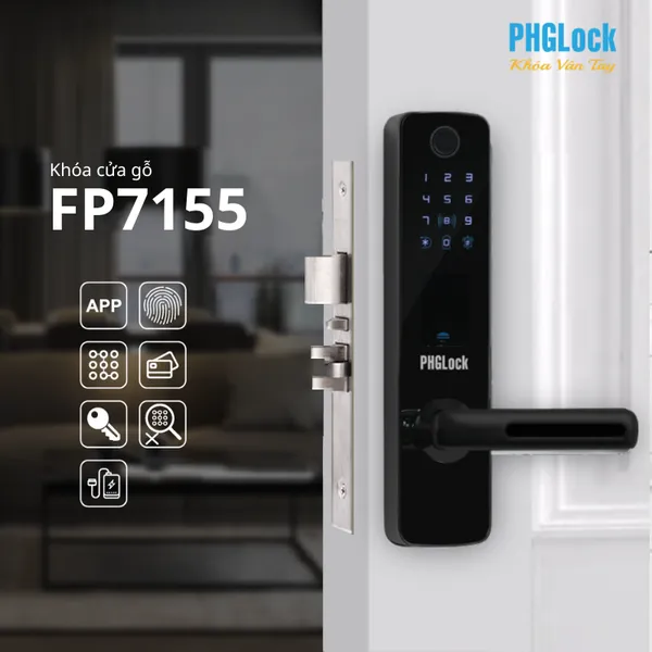 Khóa cửa cho văn phòng, căn hộ, nhà phố PHGLOCK FP7155 - Ảnh 3